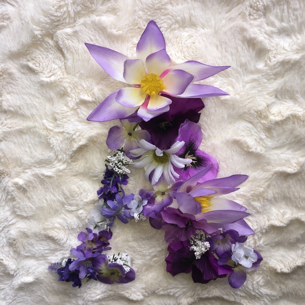 Floral Letter / Wood Floral Letter / Flower Letter